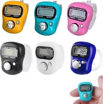OEM Mini Contador Digital De Dedos: Contador Manual Electr&oacute;nico Con Pantalla Led En 6 Colores