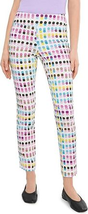 Krazy Larry Pull-On Ankle Womens Dress Pants Blue Dots : 16 28, Nylon/Rayon/Spandex