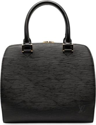 Louis Vuitton Pre-owned Handbags, female, Black, Size: ONE SIZE Pre-owned Structured Leather Satchel