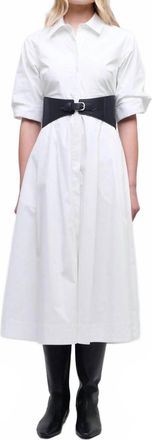 SIMKHAI Olson Belted Midi Dress In White