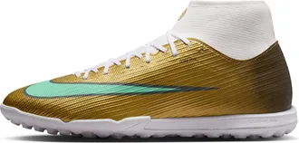 Nike Mens Mercurial Superfly 11 Academy Kylian Mbapp&eacute; Turf High-Top Soccer Shoes in Brown | IR0787-701