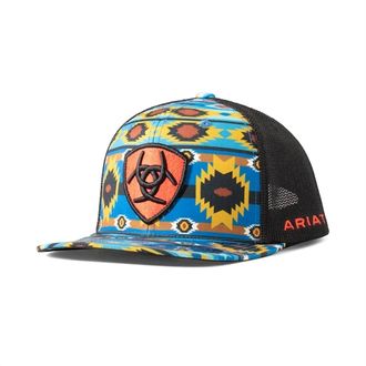 Ariat Mens Flexfit 110 Southwest Shield Patch Snapback Cap In Multicolor