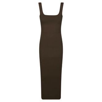 Entire studios Midi Dresses, female, Brown, Size: XS Abito Square Midi