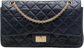 Chanel Pre-owned Classic Double Flap Shoulder Bag - Dames - Vintage Schoudertas - Zwart - ONE Size - Leer - Vintage