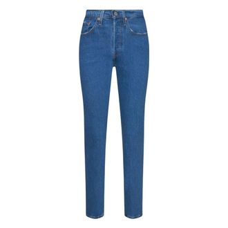Levi's Slim Fit Jeans, female, Blue, W27, jeans Donna 501 Original Cropped