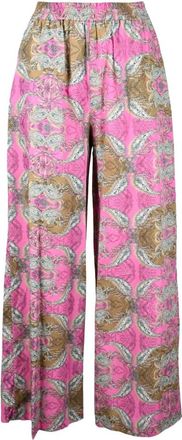 Snobby Sheep Broek - Dames - Wijde Broeken - Roze - L - Katoen - Broeken