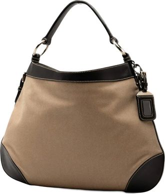 Prada 2000-2025 Canvas Canapa Logo hobo bag - women - Canvas - One Size - Brown