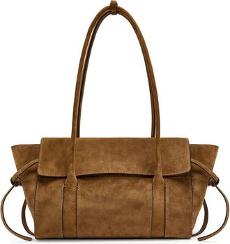 Mulberry Small Soft Bayswater Suede Shoulder bag - Sand - One Size
