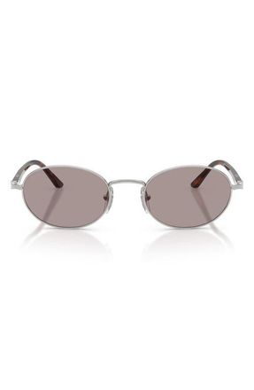 Persol Ida 55mm Oval Sunglasses in Silver /Violet at Nordstrom