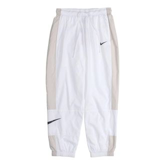 Nike (WMNS) Nike Nsw Stmnt Wvns Pant Running Training Colorblock Knit Sports Pants/Trousers/Joggers Autumn White DC0041-100