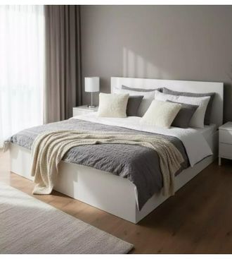 OEM Letto Matrimoniale Contenitore Bellahome double Bianco 160x190 Cm