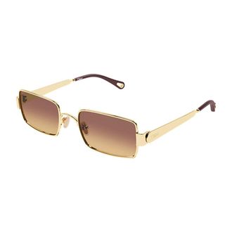 Chlo&eacute; Sunglasses, unisex, Yellow, Size: 53 MM Rectangular Sunglasses