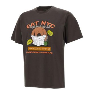 Emporio Armani Capsule New York ASV T-shirt - Heren - T-shirts - Bruin - L - Katoen - Tops