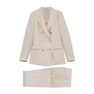 Tagliatore Dames, Pakken, Grijs, Maat: 4XL Linnen