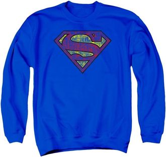 Gildan Superman Tattered Shield Adult Crewneck Sweatshirt