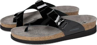 Mephisto Helen Womens Sandals Black Patent : EU 40 (US Womens 10) B - Medium, Leather/Suede