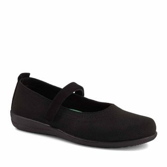Andrea Womens Comfort Mary Janes Textile Shoes In Black