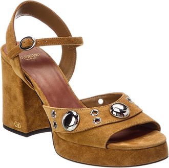Valentino Vlogo Signature Suede Sandal