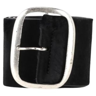 Isabel Marant Pre-owned Buckle Belt in Black Pony Hair - female - Isabel Marant Pre-owned - Vintage Belts - Black - ONE SIZE - Pre-owned