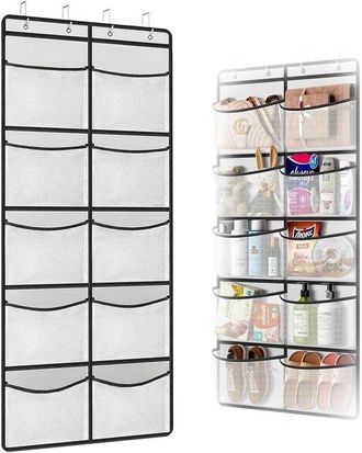 OEM Organizador Colgante Con 10 Compartimentos Grandes Para Ba&ntilde;o, Cocina Y Dormitorio. Incluye 4 Ganchos Met&aacute;licos Para Un Almacenamiento Eficiente