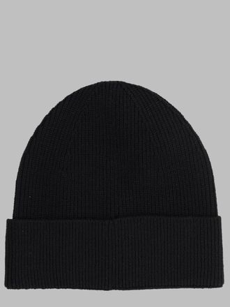 Balmain HH1XC050KK35_0PA Wool with Logo Patch Beanie - Black