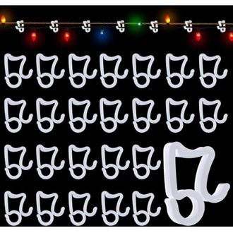 OEM 100 Ganchos Para Canalones, Soportes Para Guirnaldas De Luces Exteriores, Colgadores Para Guirnaldas De Luces, Ganchos Para Canalones Para Decoracione