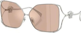 Versace Sunglasses, female, Gray, Size: 62 MM Square Sunglasses