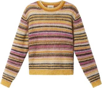 Isabel Marant Morine Striped Brushed-knit Jumper