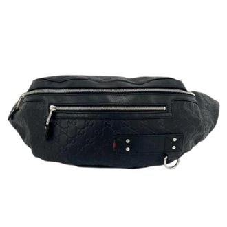 Gucci Pre-owned Sling Pouch - Heren - Vintage Heuptassen - Zwart - ONE Size - Leer - Vintage