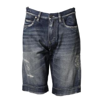 Dolce & Gabbana Distressed Cotton Denim Bermuda Shorts - male - Dolce & Gabbana - Denim Shorts - Blue - XS - Shorts
