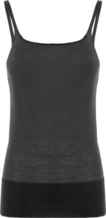 Malo Black Canottiera Fitted Cashmere Tank Top