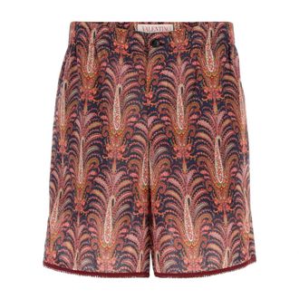 Valentino Garavani Beachwear, male, Multicolor, Size: 2XL Printed Cotton Bermuda Shorts