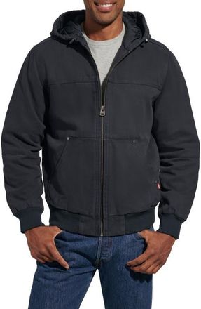 Levi's Workwear Hooded Bomber in Navy at Nordstrom, Size Medium