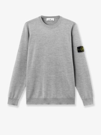 Stone Island Maglia in lana con patch logo laterale - STONE ISLAND - gender_Man