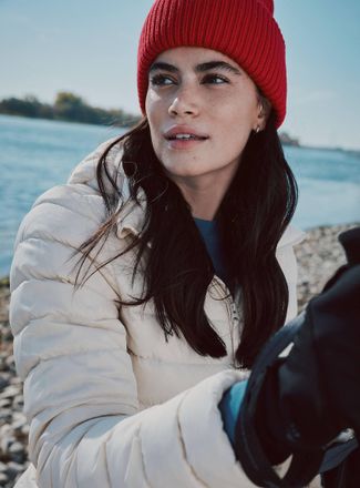 I.FIV5 Womens Packable hooded puffer jacket RE:DOWN* down