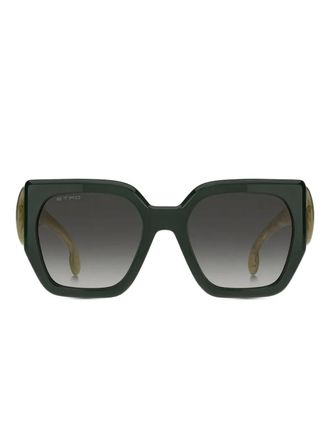 Etro geometric-frame sunglasses - unisex - Acetate - One Size - Green