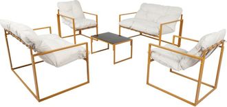 Concept Usine Conjunto de muebles de jardin contempor&aacute;neo de 6 plazas en cojines mar