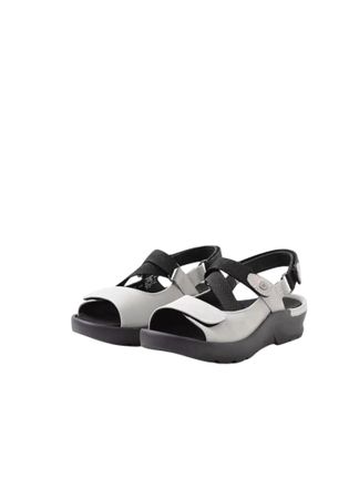 Wolky Womens Lisse Lightweight Sandal In Light Grey Nubuck