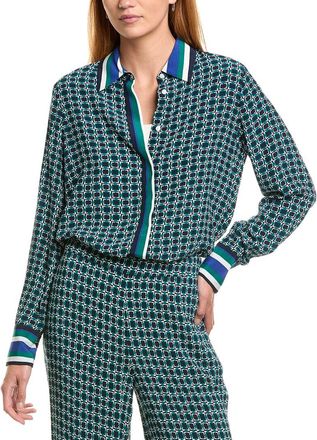 Brooks Brothers Border Print Blouse