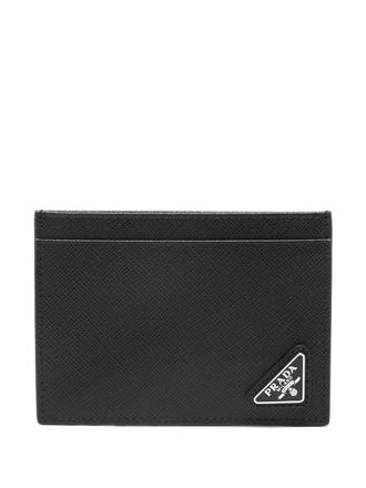 Prada Portacarte con applicazione logo - Nero