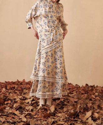 Celia B Vibrancy Button Front Top In Beige