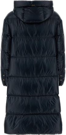 Herno Womens Navy Blue Nylon Down Jacket Blu Piumini