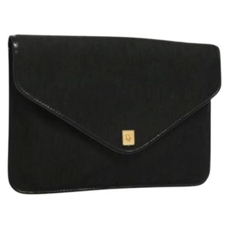 Dior Pre-owned Clutches, female, Black, Size: ONE SIZE Pre-owned Trotter Canvas Clutch Bag