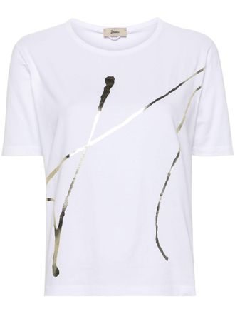 Herno T-shirt met logoprint - Wit