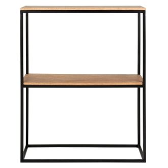 Maisons du monde Consola de madera de mango y metal negro