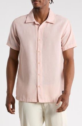 Hurley Yarn Dye Textured Short Sleeve Shirt in Beach Clay at Nordstrom Rack, Size X-Large