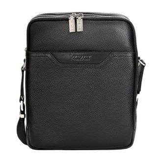 Kazar Tassen, Heren, Zwart, ONE Size, Leer, Zwarte tas voor mannen