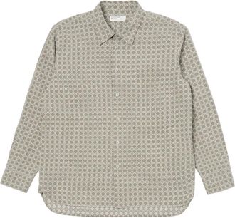 Universal Works Camicia a maniche lunghe con stampa geometrica - Toni neutri