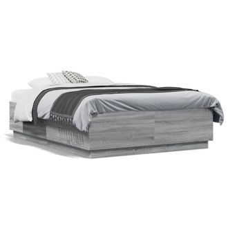 Berkfield Home Bed Frame without Mattress Grey Sonoma 120x190 cm Small Double