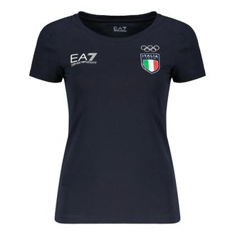 Emporio Armani T-shirt con logo - - Tops - Donna - Blu - 4XL